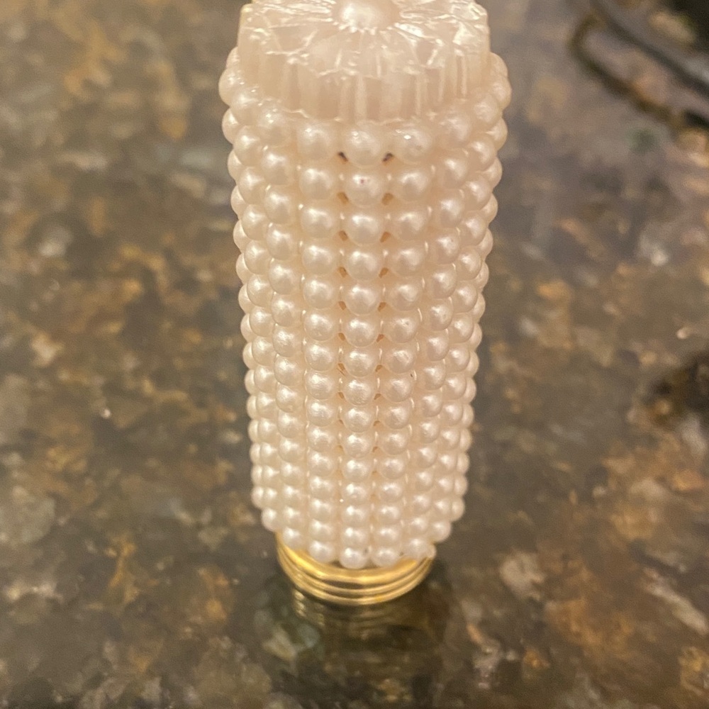 Raised Faux Pearl Beaded Lipstick Tube